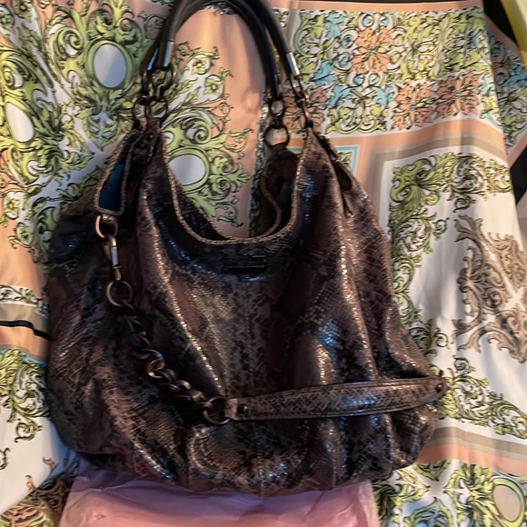 Coach Limited Edition Snakeskin 🐍Embossed Leather Bag⚠️FIRM⚠️ - Picture 3 of 16